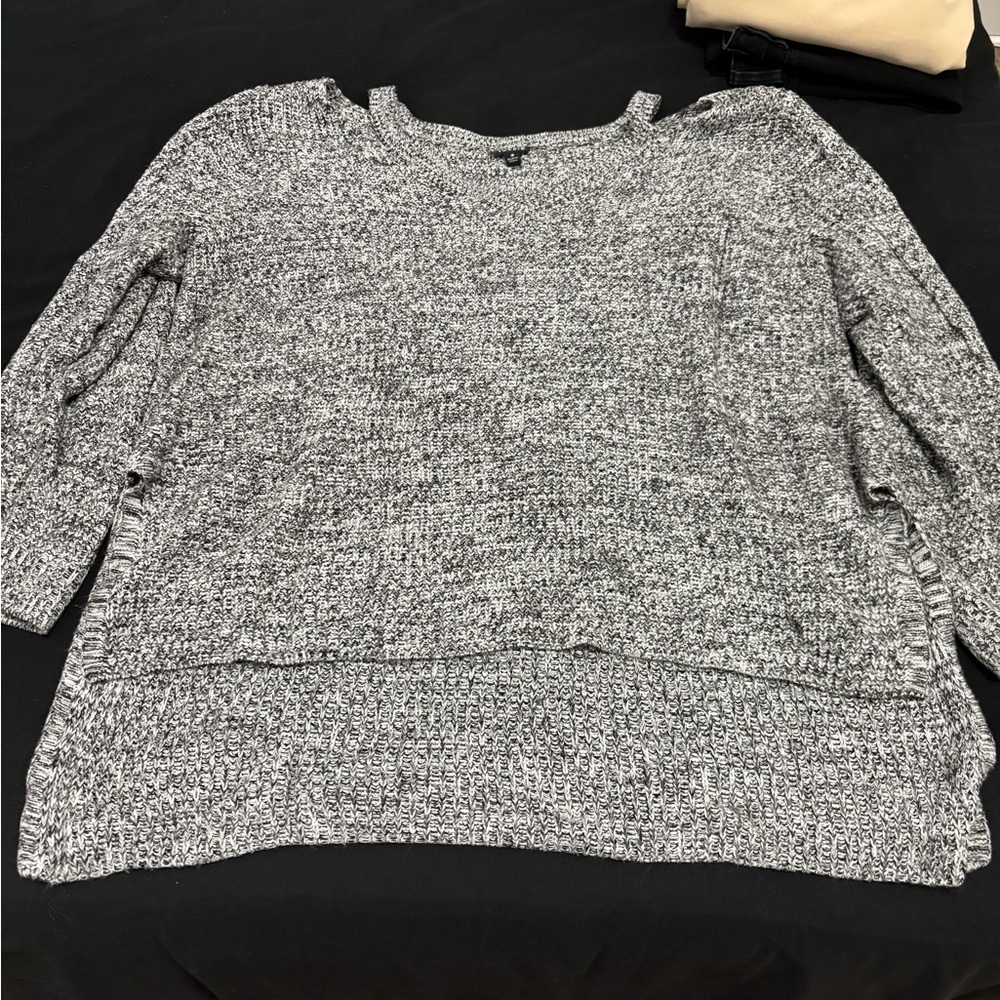Torrid High-low cold shoulder sweater